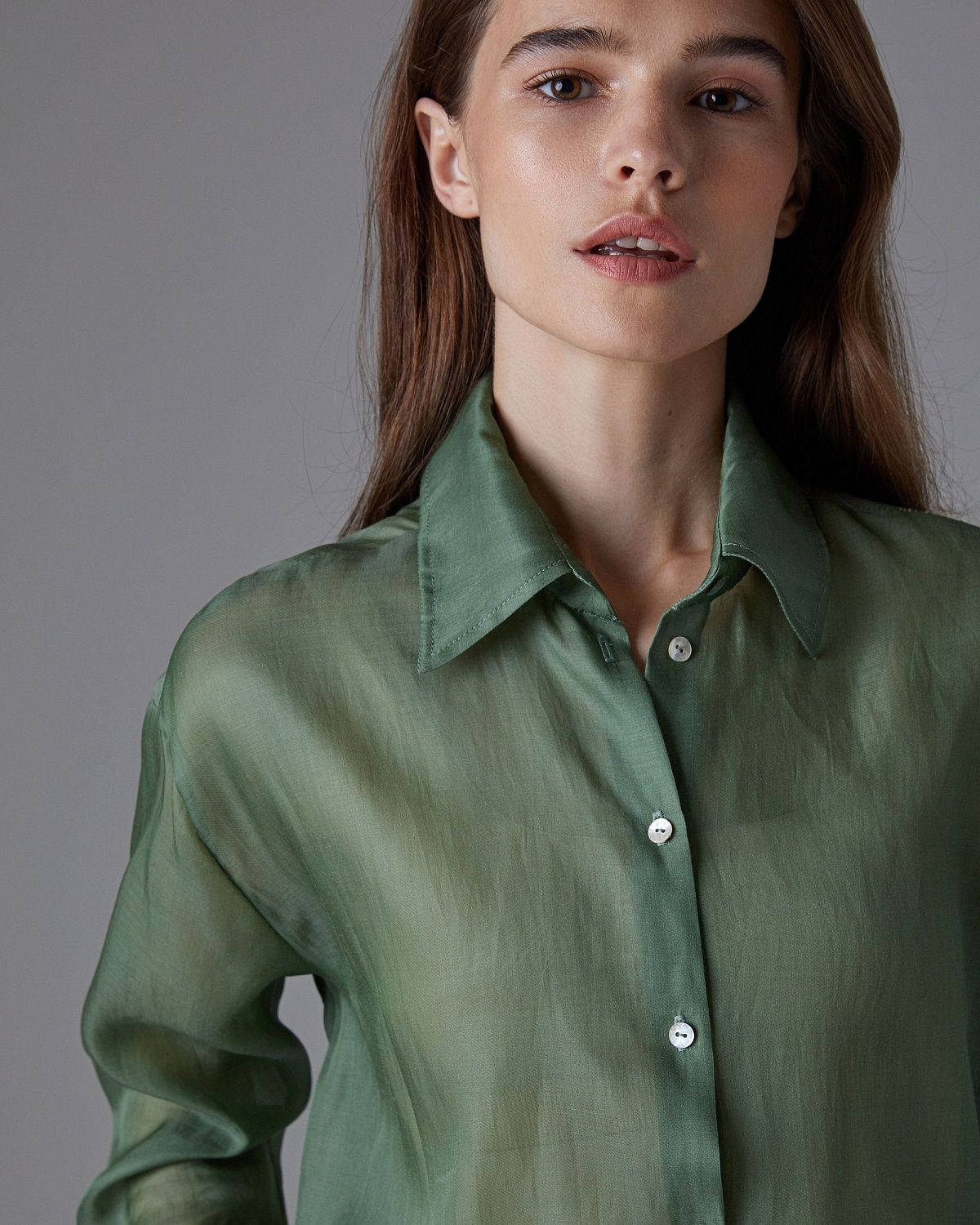 Рубашка трансформер из шелка зеленая, купить рубашка трансформер из шелка зеленая 